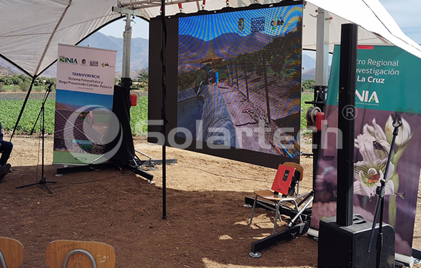 Chile's Solar and Irrigation System Transfer Technology Exhibition Highlights Solartech Solar Pumping Inverter and Technology.
