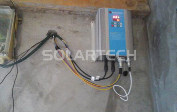 Solartech permanent magnet 600W solar water pumping system in Zambia
