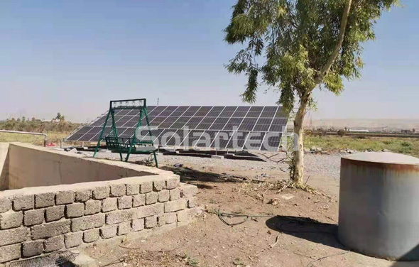 Solartech 11kw solar agricultural irrigation system project in Iraq