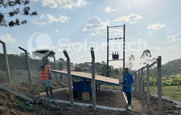 Solar and grid hybrid water pump system to ensure worry free domestic water for Uganda villages