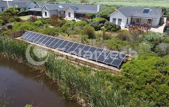 How does the Lake Michelle Eco-estate Sewage Management System Achieve Innovative Solar Powewred Solutions?